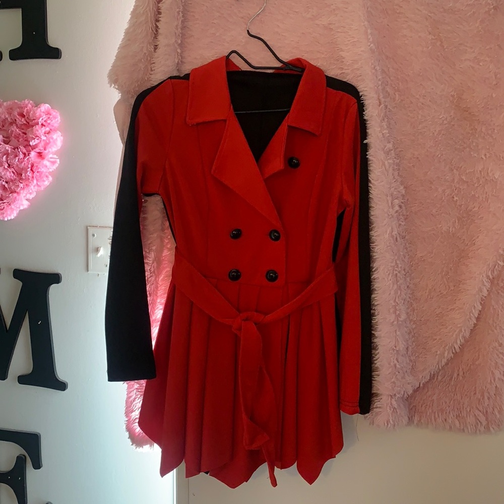 Red & Black Tux Dress